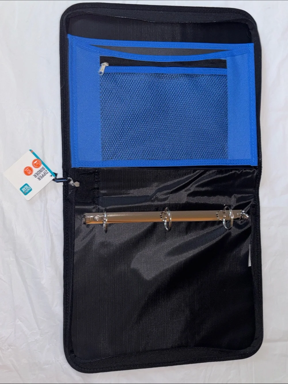 Blue Zipper Tablet Binder Case -